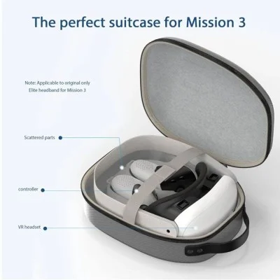 Gamax Meta Quest 3 Storage Box Carbon Fiber ( Model B ) - Silver